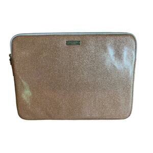 Kate Spade Metallic Rose Gold Glitter Laptop Sleeve Case